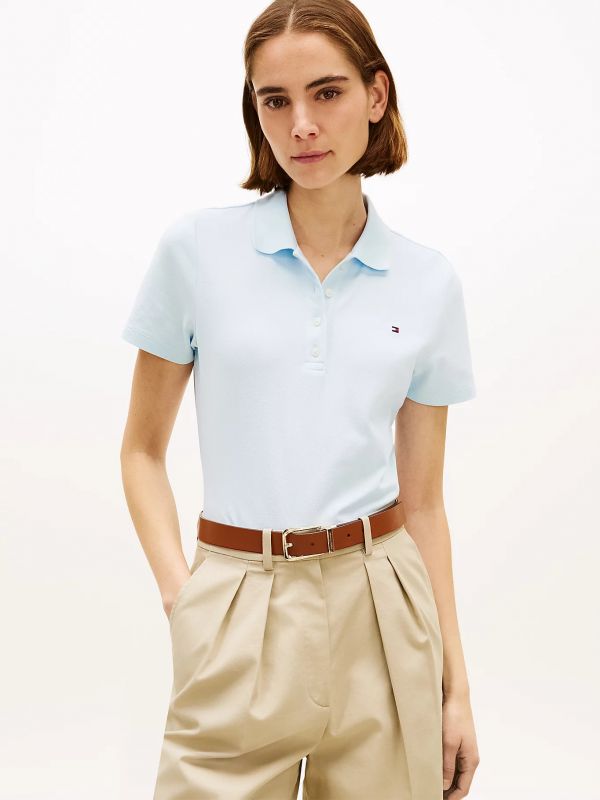 Polo manica corta Tommy Hilfiger - cielo