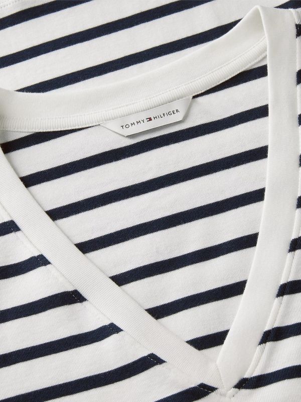 T-shirt manica corta Tommy Hilfiger - bianco blu