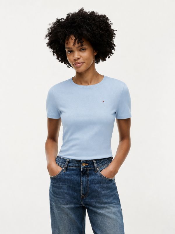T-shirt manica corta Tommy Hilfiger - azzurro