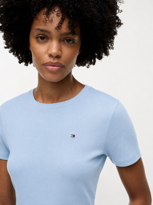 T-shirt manica corta Tommy Hilfiger - azzurro