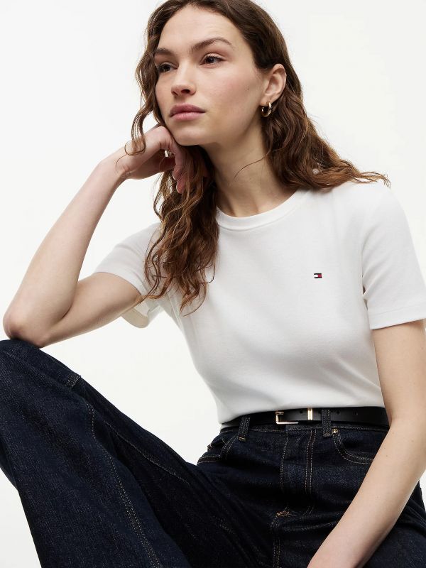 T-shirt manica corta Tommy Hilfiger - bianco