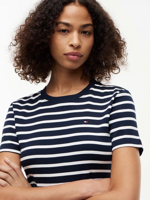 T-shirt manica corta Tommy Hilfiger - blu bianco