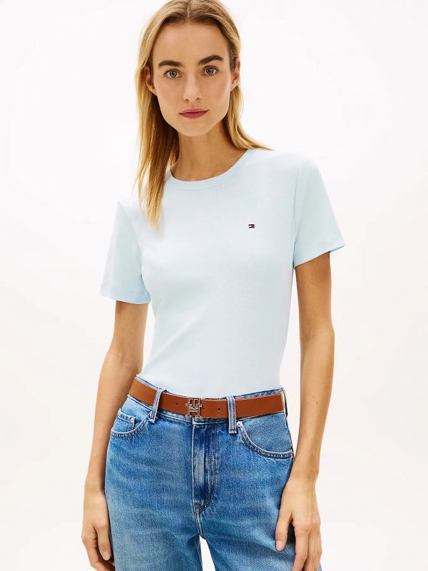 T-shirt manica corta Tommy Hilfiger - cielo