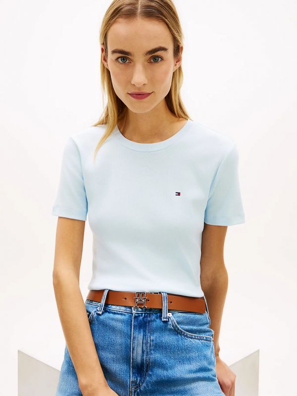 T-shirt manica corta Tommy Hilfiger - cielo