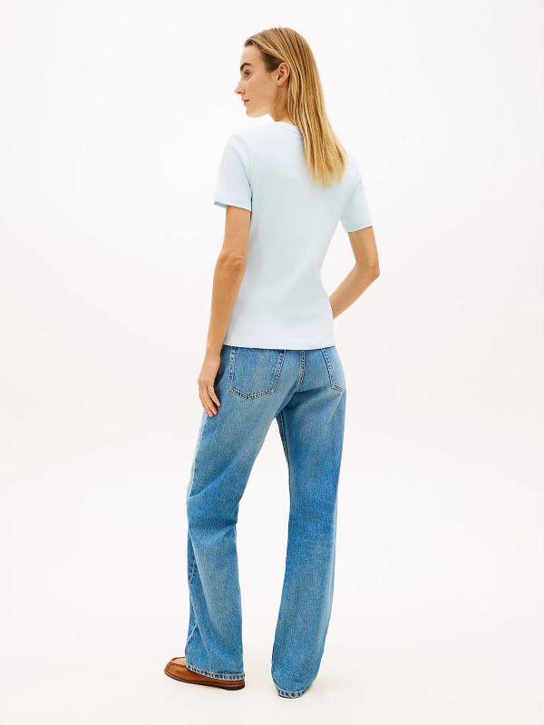 T-shirt manica corta Tommy Hilfiger - cielo