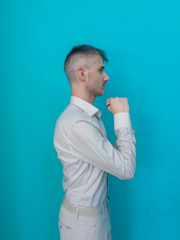 Camicia manica lunga Bottega Artigiana - bianco verde