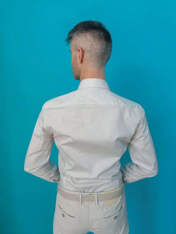 Camicia manica lunga Bottega Artigiana - bianco verde