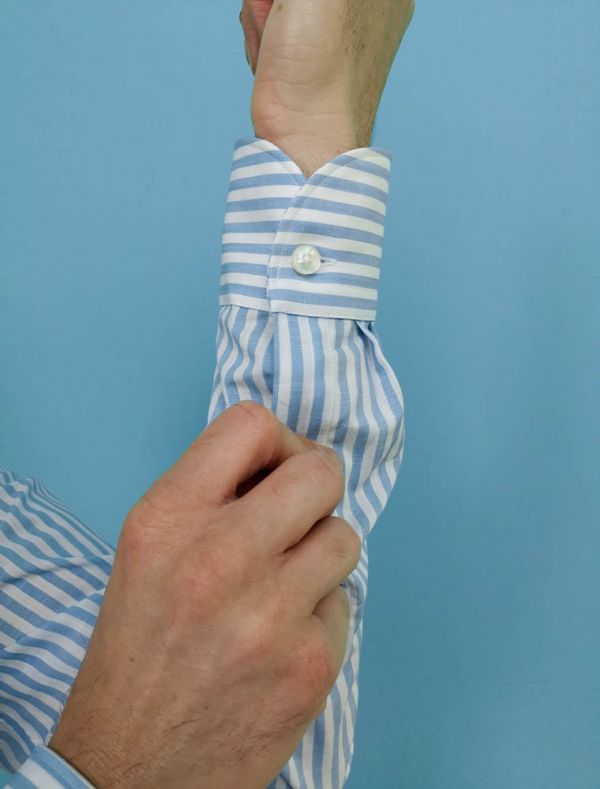 Camicia manica lunga Xacus - azzurro bianco