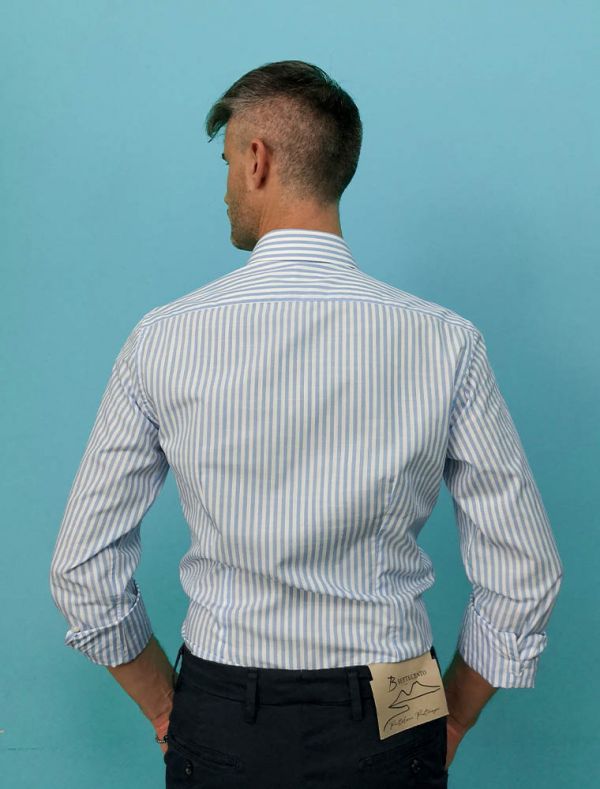 Camicia manica lunga Xacus - azzurro bianco