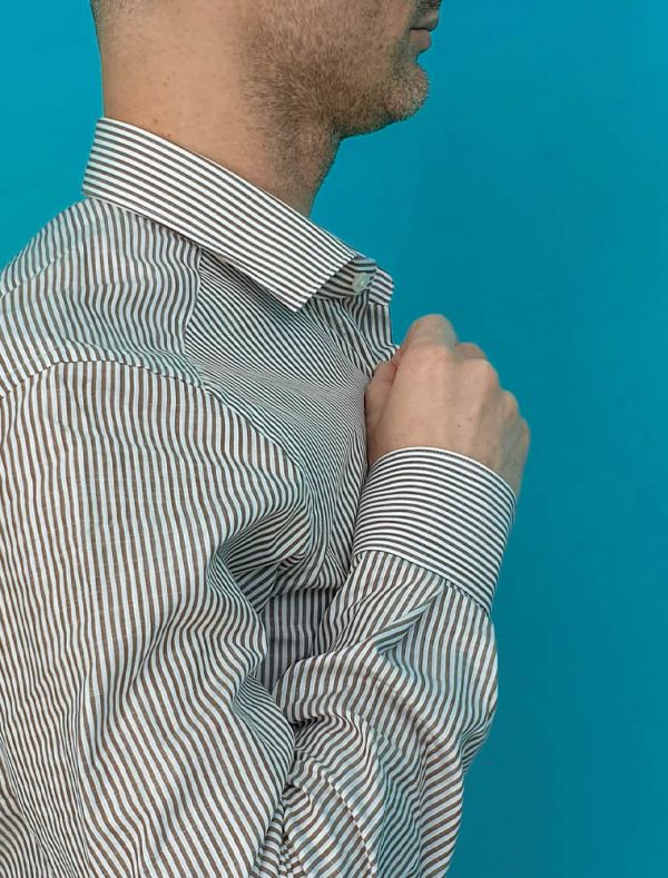 Camicia manica lunga Xacus - marrone