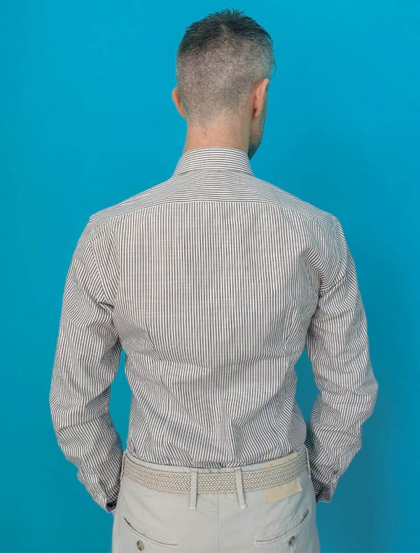 Camicia manica lunga Xacus - marrone