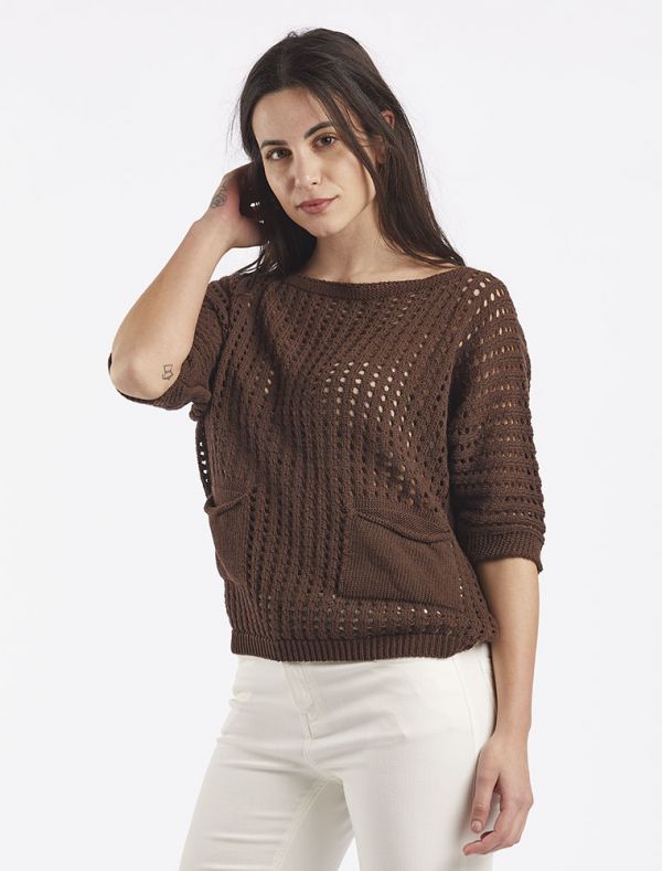 Maglia manica lunga Kocca - marrone