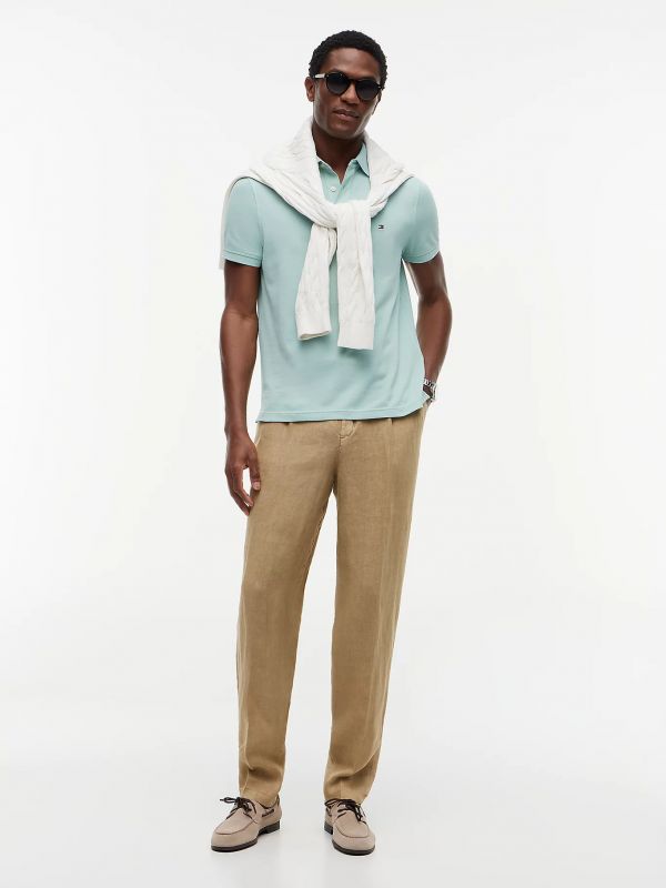 Polo manica corta Tommy Hilfiger - verde acqua