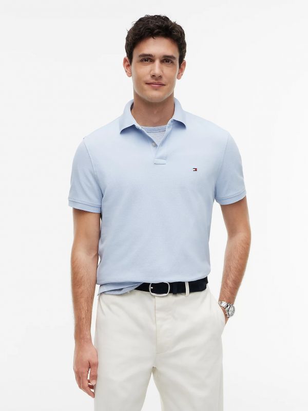 Polo manica corta Tommy Hilfiger - azzurro chiaro