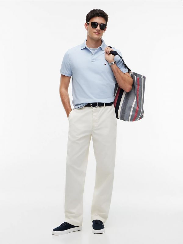Polo manica corta Tommy Hilfiger - azzurro chiaro