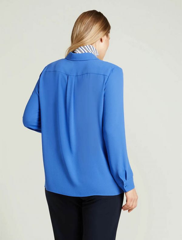 Camicia manica lunga curvy Luisa Viola - azzurro