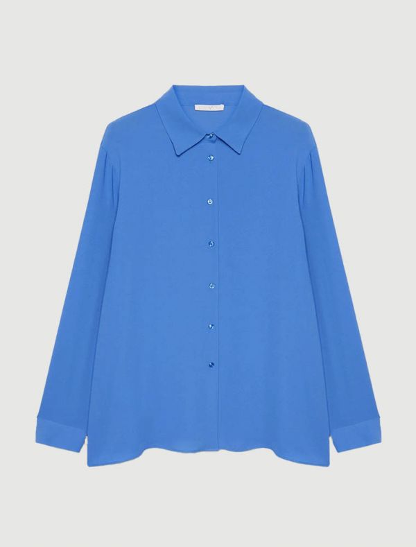 Camicia manica lunga curvy Luisa Viola - azzurro