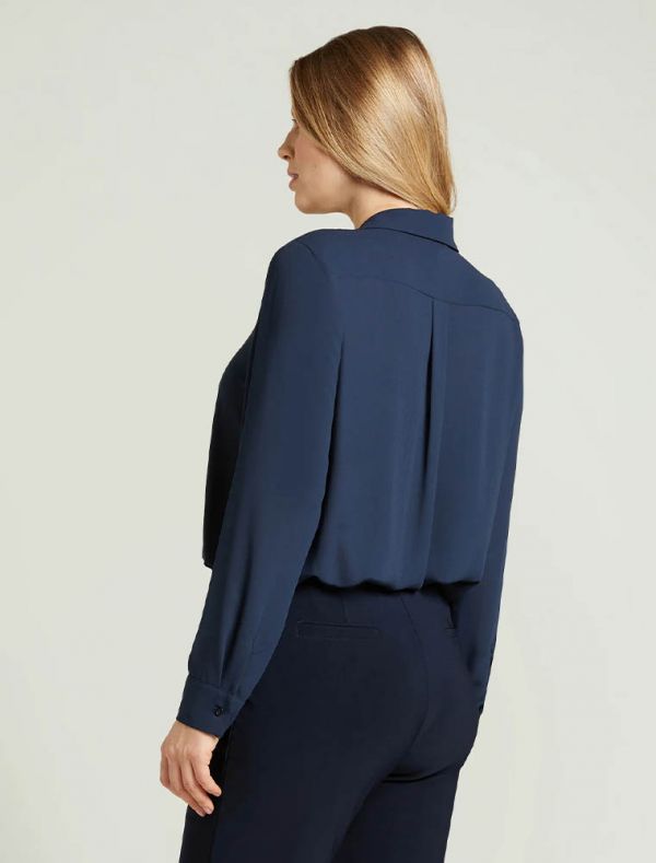Camicia manica lunga curvy Luisa Viola - blu