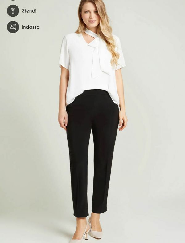 Pantalone curvy Luisa Viola - blu