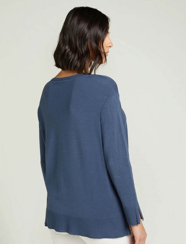 Maglia manica lunga curvy Luisa Viola - avio
