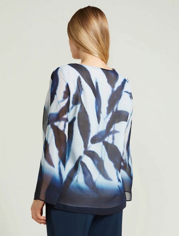Camicia manica lunga curvy Luisa Viola - azzurro