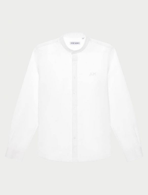 Camicia manica lunga lino Antony Morato - bianco