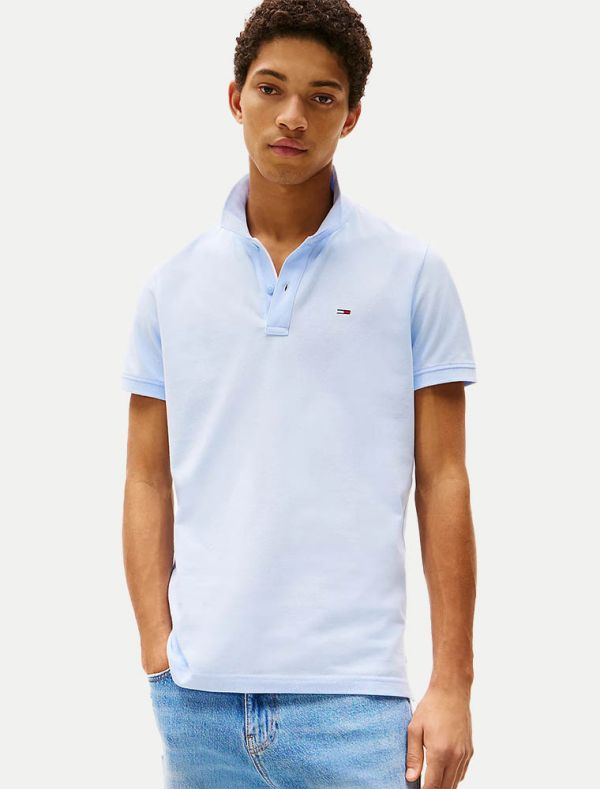 Polo manica corta Tommy Jeans - azzurro