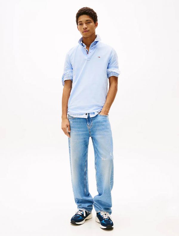 Polo manica corta Tommy Jeans - azzurro
