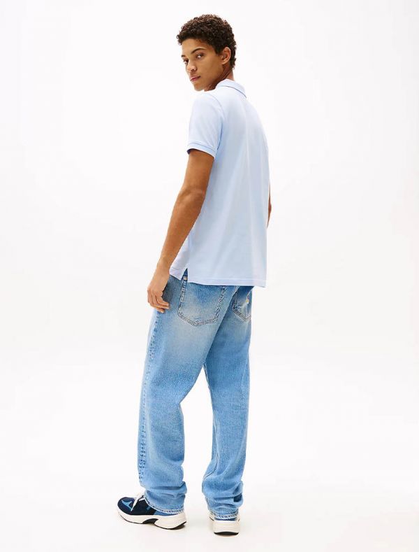 Polo manica corta Tommy Jeans - azzurro