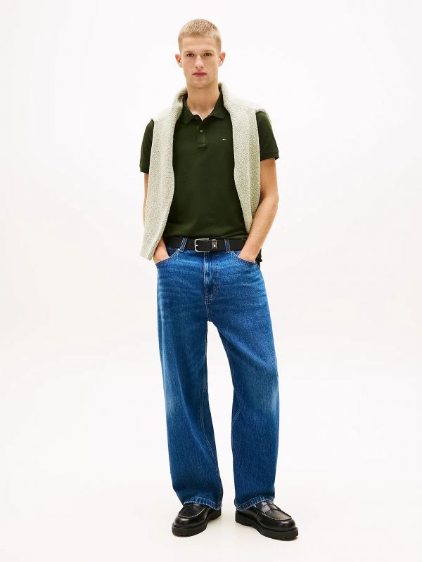 Polo manica corta Tommy Jeans - verde scuro