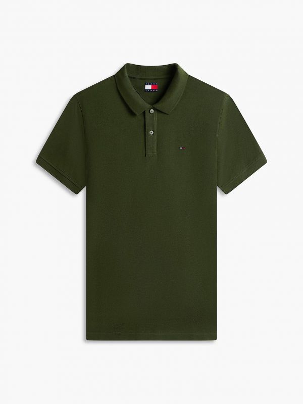 Polo manica corta Tommy Jeans - verde scuro