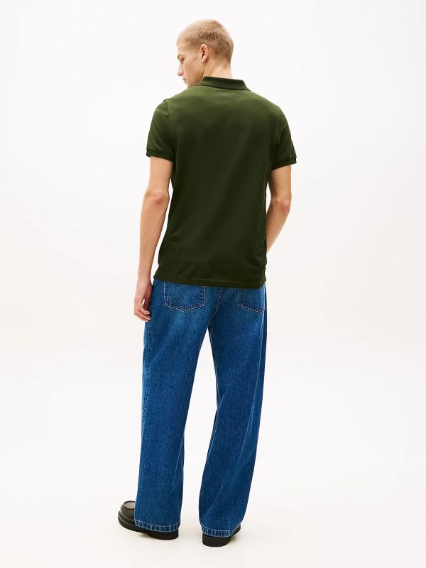 Polo manica corta Tommy Jeans - verde scuro