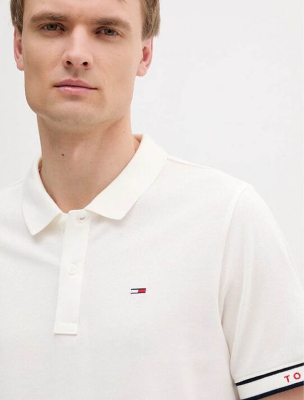 Polo manica corta Tommy Jeans - ecru