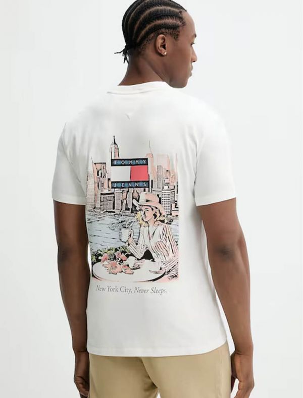 T-shirt manica corta Tommy Jeans - ecru