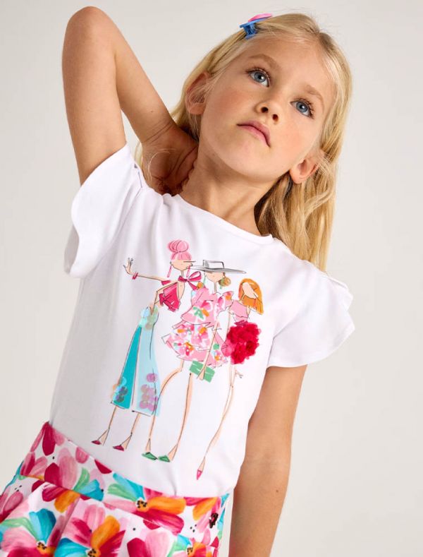 T-shirt manica corta Mayoral - bianco