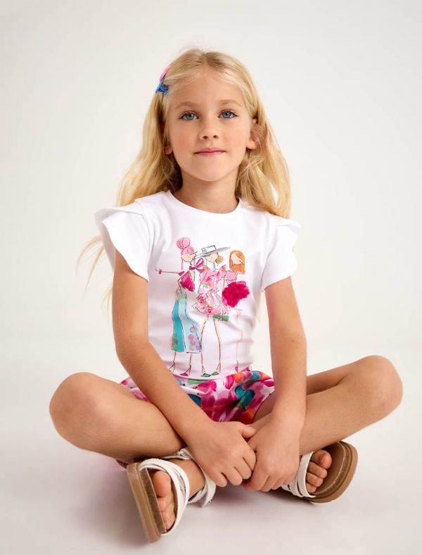 T-shirt manica corta Mayoral - bianco