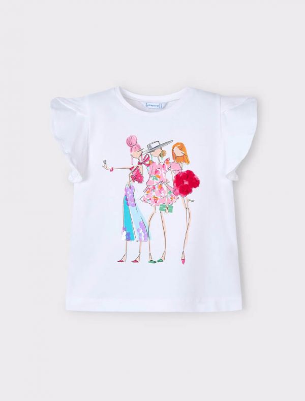 T-shirt manica corta Mayoral - bianco