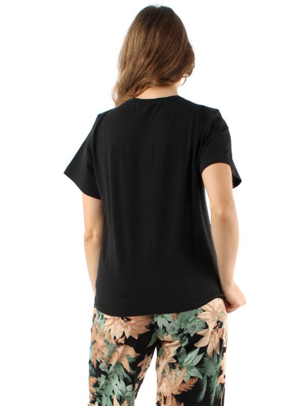 T-shirt manica corta Emme - nero