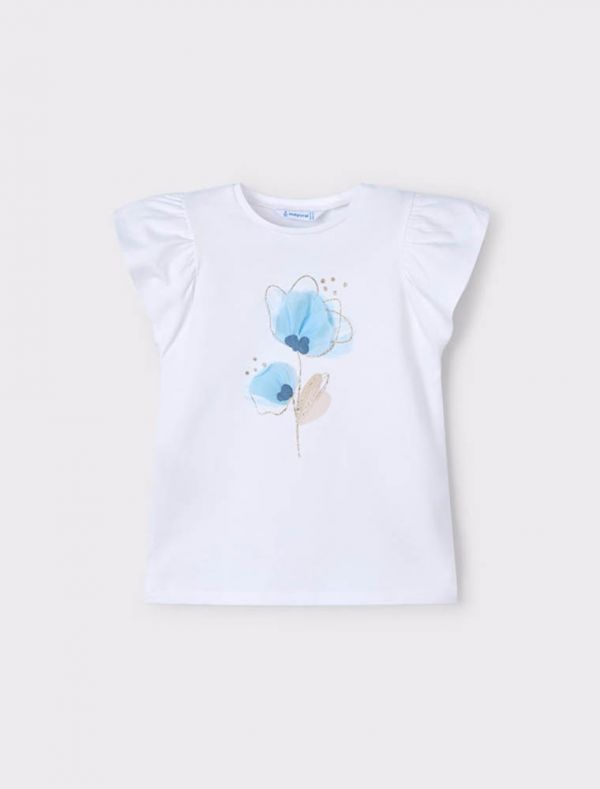 T-shirt manica corta Mayoral - bianco cielo