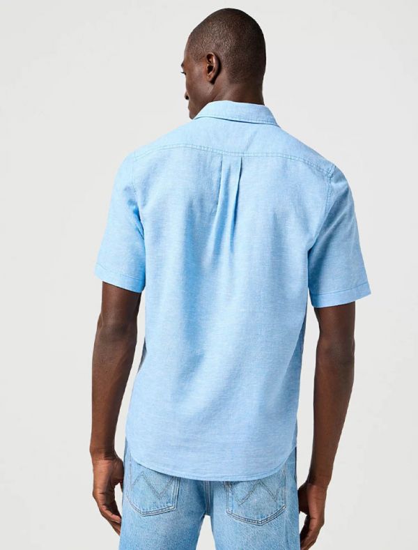 Camicia manica corta casual Wrangler - blue