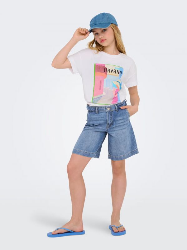 Bermuda jeans Only - light blue denim