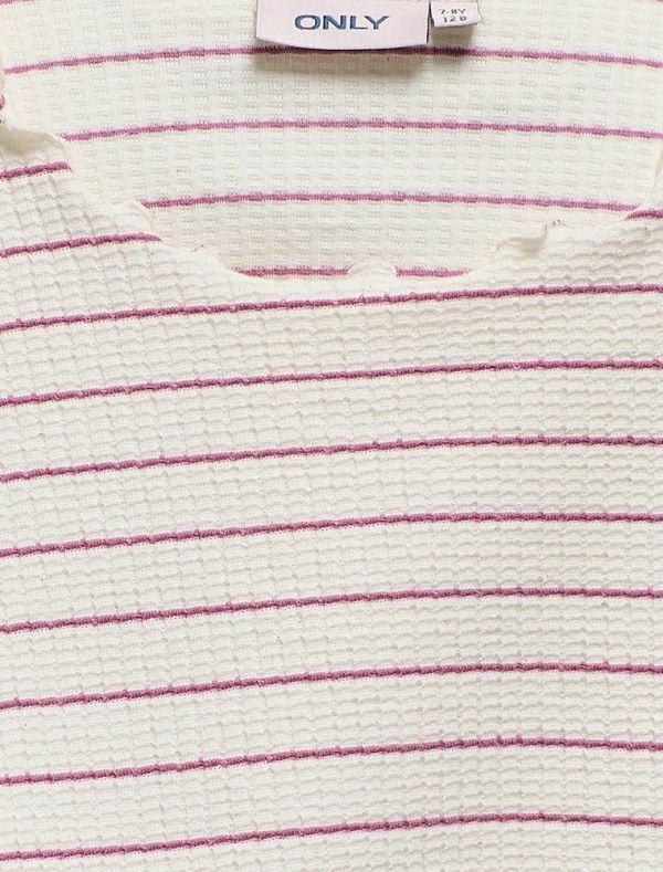 T-shirt manica corta Only - bianco rosa