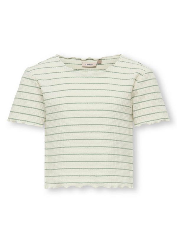 T-shirt manica corta Only - bianco verde