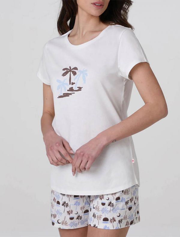 Pigiama corto Lovable - bianco