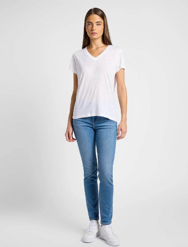 T-shirt manica corta Lee - bright white