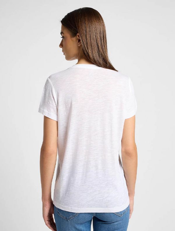 T-shirt manica corta Lee - bright white