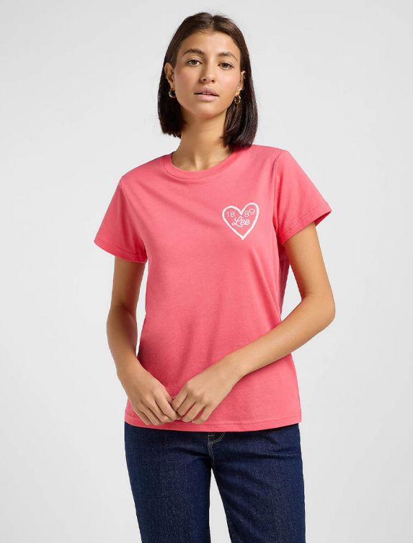 T-shirt manica corta Lee - rosso