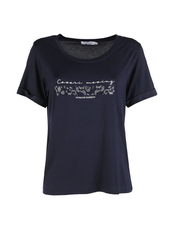 T-shirt manica corta sportiva Coveri - blu