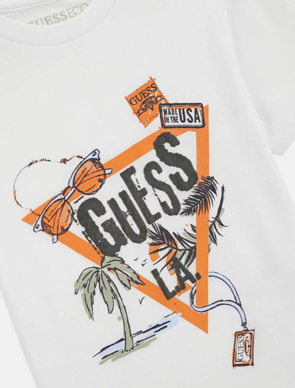 T-shirt manica corta Guess - white