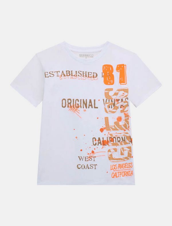 T-shirt manica corta Guess - white